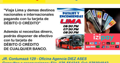 Ahora puedes pagar tu pasaje a lima con Tarjeta de Crédito #izipay pagos-linea-chilete-izipay